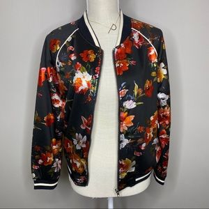 Gianni Bini Black and Red Bomber Jacket Small